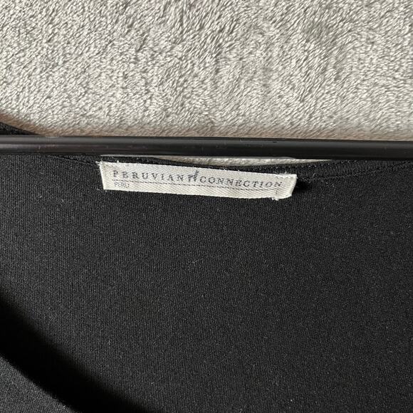 Peruvian Connection Fonteyn Dress Scoop Neck Wrap Pima Cotton Large Pima Cotton - Picture 5 of 6